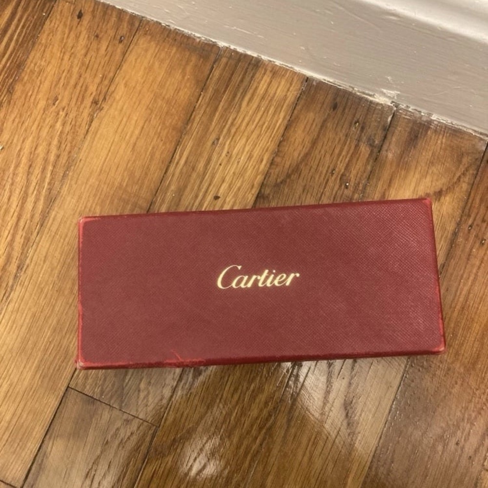 Cartier Red Textured eyeglass case